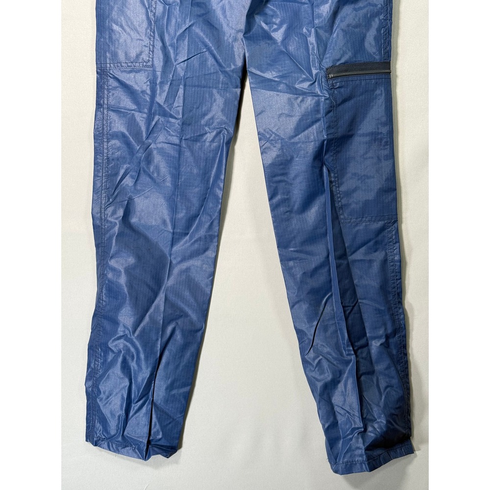 RIGOLLETTO Blue Nylon Cargo Pants Zipper Pockets Lightweight 29x35 (Act 28x34.5) - Picture 12 of 14